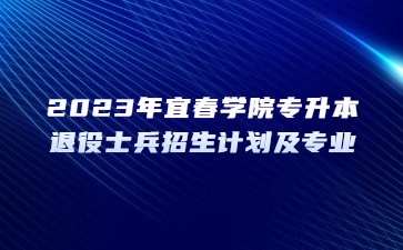 2023年宜春学院专升本退役士兵招生计划及专业